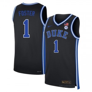 #1 Caleb Foster Duke Blue Devils Men Black Basketball College Jersey | Pro-Grade Stitched 57n168Yd