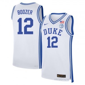 Duke Cameron Boozer #12 White Men Basketball High School Jersey | Elite Authentically Stitched 29c2yfe2