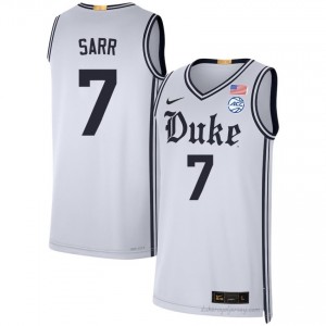 Dame Sarr White #7 Duke Blue Devils Team Men College Basketball Jersey | Durably Stitched 80i71171