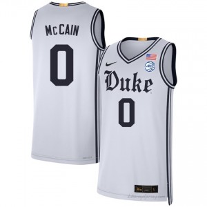 Jared McCain White #0 Duke Blue Devils Team Men College Basketball Jersey | Durably Stitched 41jl1Frd