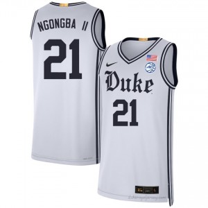 Patrick Ngongba II White #21 Duke Blue Devils Team Men University Basketball Jersey | Durably Stitched 19x6vl81
