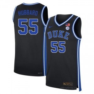 #55 Spencer Hubbard Duke Blue Devils Men Black Basketball Player Jersey | Pro-Grade Stitched 19L874Ql