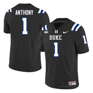 Duke Blue Devils Andrel Anthony #1 Black Men Football Player Jersey | Elite Authentically Stitched 78b2q8aP