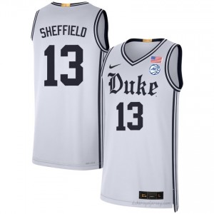 Cameron Sheffield White #13 Duke Blue Devils Team Men Player Basketball Jersey | Durably Stitched 154s652w