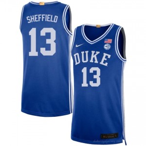 Cameron Sheffield Blue Devils Men #13 Royal Basketball NCAA Jersey | Classic Premium Stitched 6915Sy50