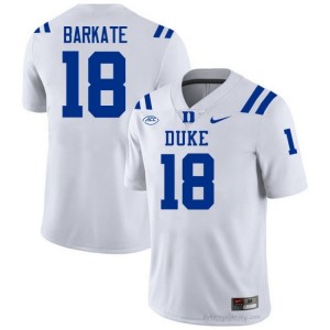 #18 Cooper Barkate Duke Men White Football NCAA Jersey | Pro-Grade Stitched 58Qb5dID