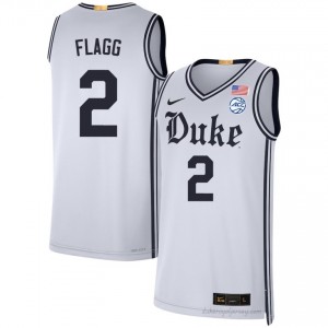Cooper Flagg White #2 Duke Blue Devils Team Men NCAA Basketball Jersey | Durably Stitched 54B71KHw