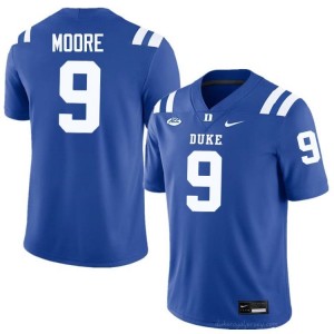 Blue Devils Jaquez Moore #9 Royal Men Football High School Jersey | Elite Authentically Stitched 69pcO83c