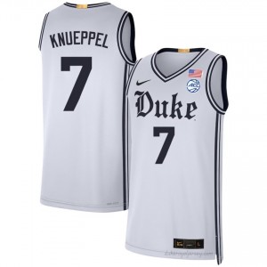 Kon Knueppel Blue Devils Men #7 White Team Basketball High School Jersey | Classic Premium Stitched 603M5bW4
