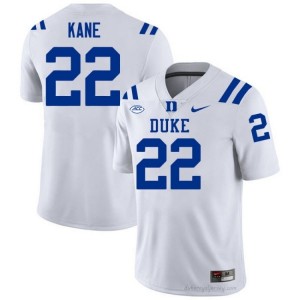 Moussa Kane Duke Men #22 White Football College Jersey | Classic Premium Stitched 403352X3