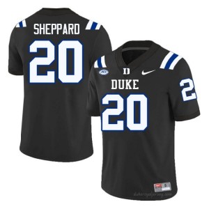 Nate Sheppard Duke Blue Devils Men #20 Black Football High School Jersey | Classic Premium Stitched 37V4UTI7