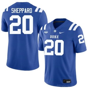 #20 Nate Sheppard Blue Devils Men Royal Football College Jersey | Pro-Grade Stitched 588ng4j8