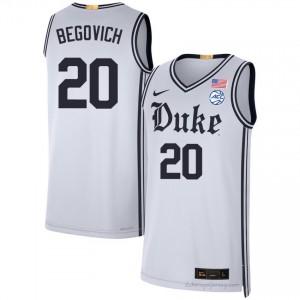 Neal Begovich Blue Devils Men #20 White Team Basketball University Jersey | Classic Premium Stitched 19Rx8ul0