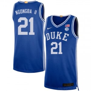Patrick Ngongba II Blue Devils Men #21 Royal Basketball High School Jersey | Classic Premium Stitched 355058Be