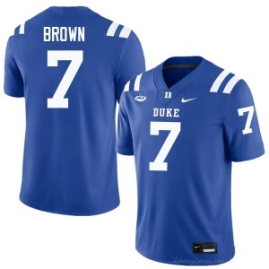 Blue Devils Que'Sean Brown #7 Royal Men Football University Jersey | Elite Authentically Stitched 72SCF5l5
