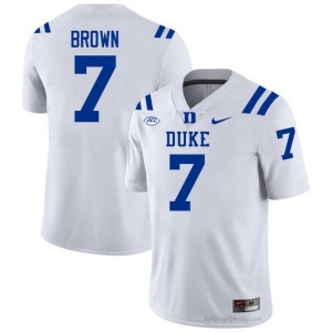 #7 Que'Sean Brown Duke Men White Football High School Jersey | Pro-Grade Stitched 8071Py7o
