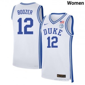 Blue Devils Cameron Boozer #12 White Women Basketball Player Jersey | Elite Authentically Stitched 95d1YE33