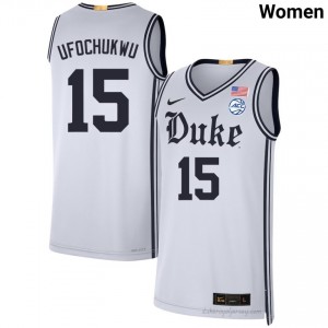 Ifeanyi Ufochukwu White #15 Duke Team Women High School Basketball Jersey | Durably Stitched 338AbIb2