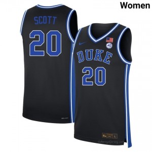 #20 Jack Scott Duke Women Black Basketball University Jersey | Pro-Grade Stitched 854g5f42