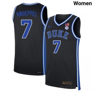 #7 Kon Knueppel Duke Women Black Basketball College Jersey | Pro-Grade Stitched 9026Lg68