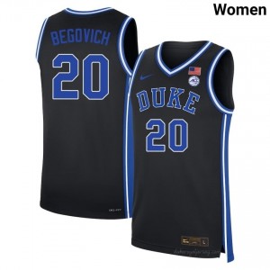 #20 Neal Begovich Duke Women Black Basketball NCAA Jersey | Pro-Grade Stitched 59bR1VI0