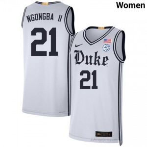 Patrick Ngongba II White #21 Duke Team Women High School Basketball Jersey | Durably Stitched 513KA73M