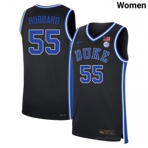 #55 Spencer Hubbard Duke Women Black Basketball NCAA Jersey | Pro-Grade Stitched 81RI6J0R