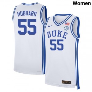 Blue Devils Spencer Hubbard #55 White Women Basketball Player Jersey | Elite Authentically Stitched 560awV2G