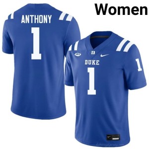 Andrel Anthony Blue Devils Women #1 Royal Football Player Jersey | Classic Premium Stitched 148sF8Y2