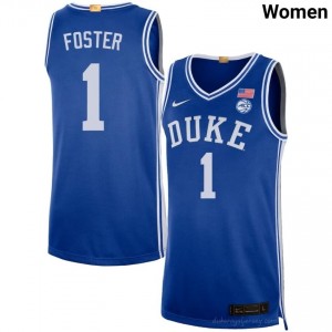 Caleb Foster Duke Blue Devils Women #1 Royal Basketball NCAA Jersey | Classic Premium Stitched 506OvJDn