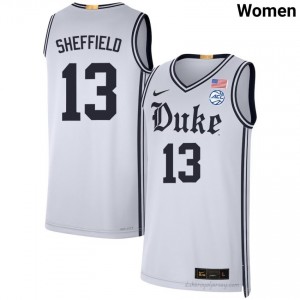 Cameron Sheffield White #13 Duke Team Women NCAA Basketball Jersey | Durably Stitched 837rNBVc