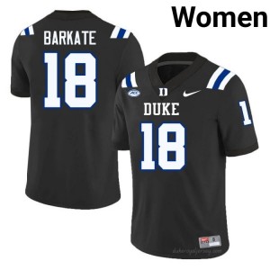 Cooper Barkate Duke Blue Devils Women #18 Black Football High School Jersey | Classic Premium Stitched 912L5Gd1
