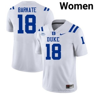 Cooper Barkate White #18 Duke Women University Football Jersey | Durably Stitched 331vWUkS