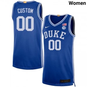 Custom Duke Blue Devils Women #00 Royal Basketball NCAA Jersey | Classic Premium Stitched 84c366o2