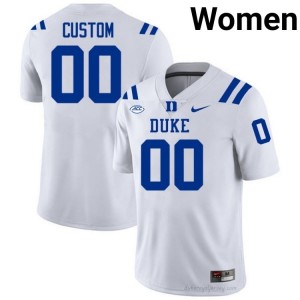#00 Custom Duke Women White Football High School Jersey | Pro-Grade Stitched 506cHApI