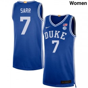 Dame Sarr Duke Blue Devils Women #7 Royal Basketball High School Jersey | Classic Premium Stitched 57fjt6An