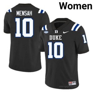 #10 Darian Mensah Duke Blue Devils Women Black Football NCAA Jersey | Pro-Grade Stitched 72D55L83