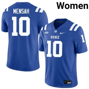 Darian Mensah Blue Devils Women #10 Royal Football High School Jersey | Classic Premium Stitched 72370i1c