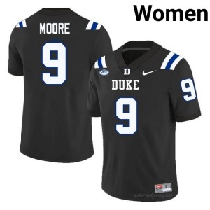 Jaquez Moore Duke Blue Devils Women #9 Black Football University Jersey | Classic Premium Stitched 221f5840