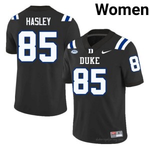 Jeremiah Hasley Black #85 Duke Blue Devils Women High School Football Jersey | Durably Stitched 261g0312
