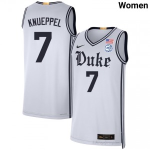 Kon Knueppel Duke Blue Devils Women #7 White Team Basketball Player Jersey | Classic Premium Stitched 58772408