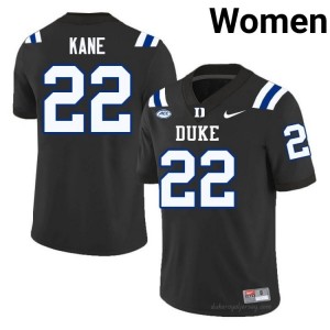 #22 Moussa Kane Duke Blue Devils Women Black Football Player Jersey | Pro-Grade Stitched 59xY2p28