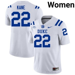 Duke Moussa Kane #22 White Women Football High School Jersey | Elite Authentically Stitched 12C231pH