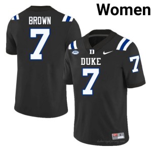 Que'Sean Brown Duke Blue Devils Women #7 Black Football College Jersey | Classic Premium Stitched 768x1F84