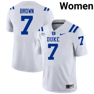 Que'Sean Brown White #7 Duke Women NCAA Football Jersey | Durably Stitched 731524M1