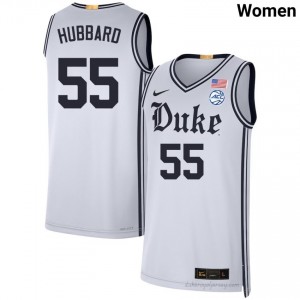 Spencer Hubbard Duke Blue Devils Women #55 White Team Basketball High School Jersey | Classic Premium Stitched 72J35443