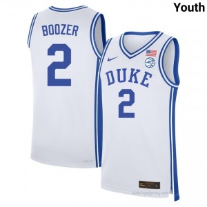 Duke Blue Devils Cayden Boozer #2 White Youth Basketball College Jersey | Elite Authentically Stitched 95iu187d