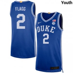 Cooper Flagg Duke Youth #2 Royal Basketball High School Jersey | Classic Premium Stitched 20Kk761S