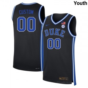 #00 Custom Blue Devils Youth Black Basketball High School Jersey | Pro-Grade Stitched 97m65685