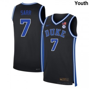 #7 Dame Sarr Blue Devils Youth Black Basketball College Jersey | Pro-Grade Stitched 58Eo4F45